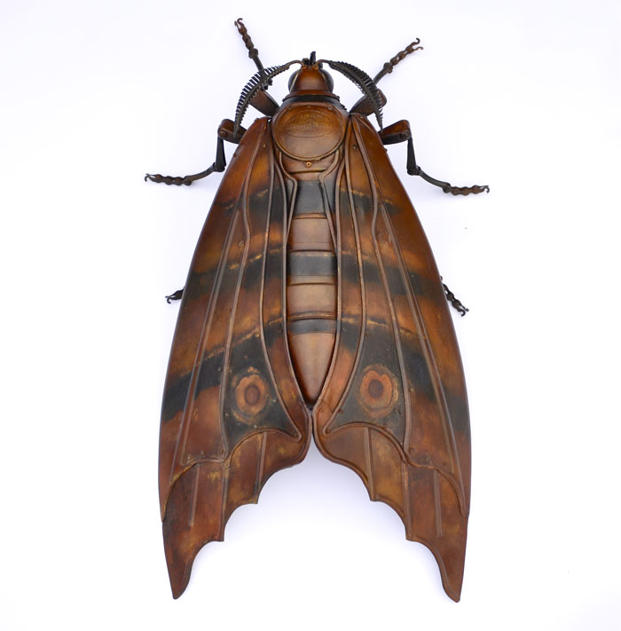 A1Exterminators Metal Insect Sculptures Designed by Edouard Martinet 2 moth4